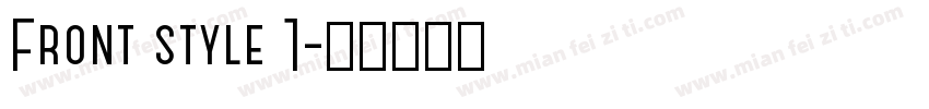 Front style 1字体转换